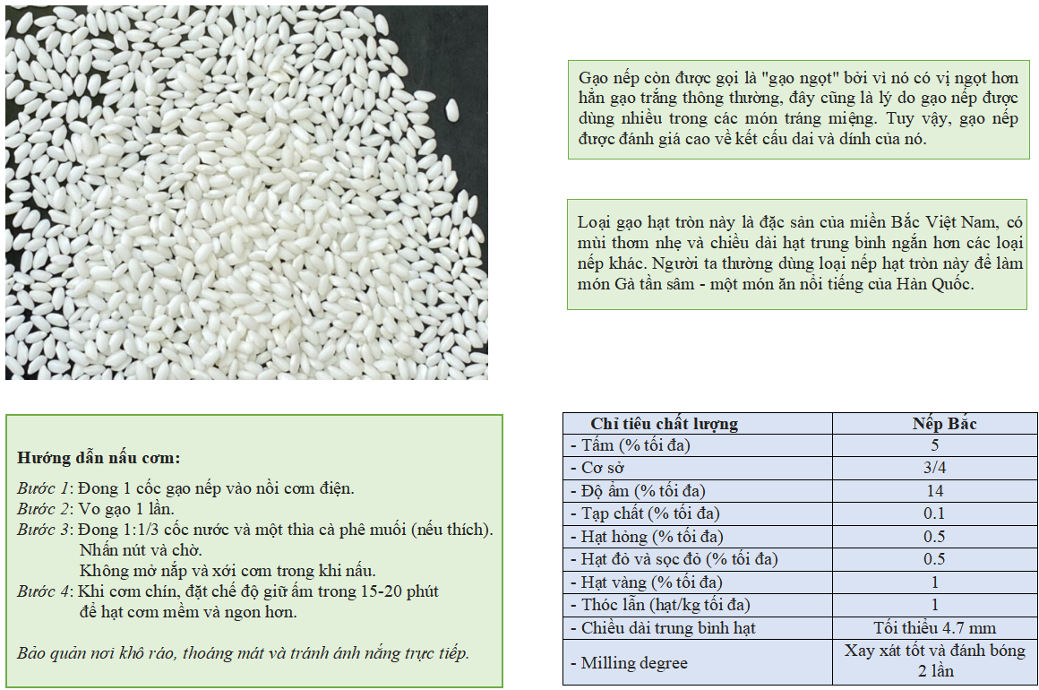 GLUTINOUS RICE - ROUND GRAIN SIZE