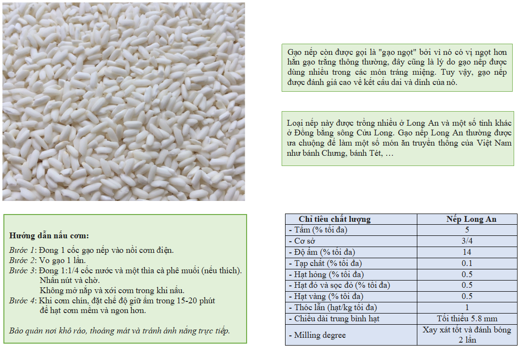 GLUTINOUS RICE - LONG AN ORIGIN