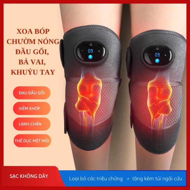 Máy mage đầu gối đai đeo mát xa làm nóng trong 3s giảm đau nhức gối, bả vai, cánh tay- Máy mage chân