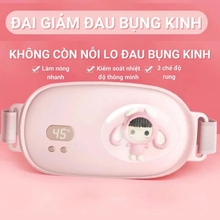 Máy massage bụng kinh, Máy chườm ấm giảm đau cho phụ nữ 3 chế độ
