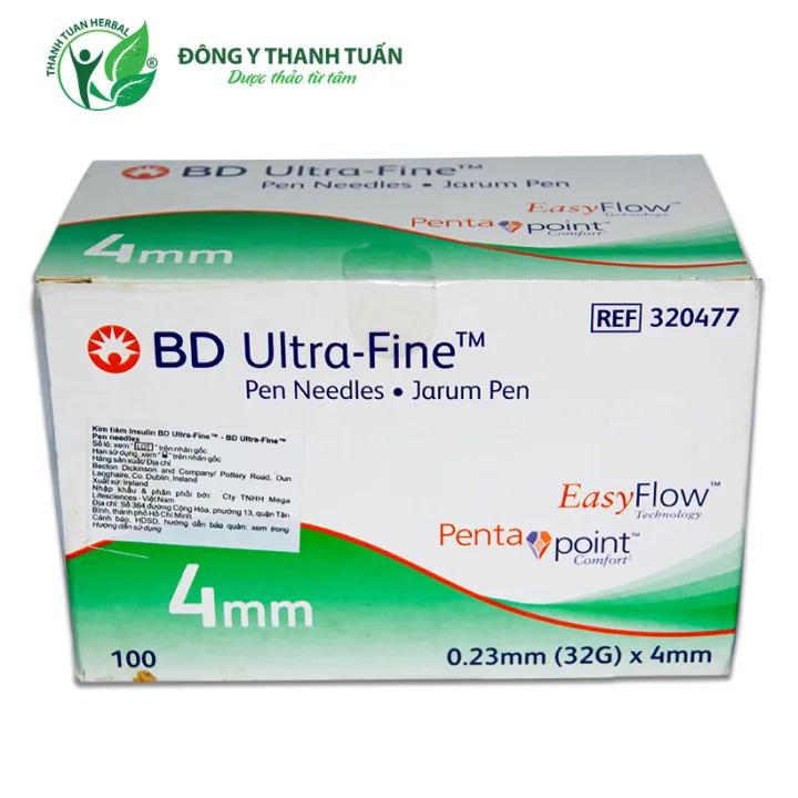 Kim tiêm isulin BD Ultra Fine Pen Needles 32G - Đầu kim tiêm sử dụng cho bút chích Insulin đái tháo đường