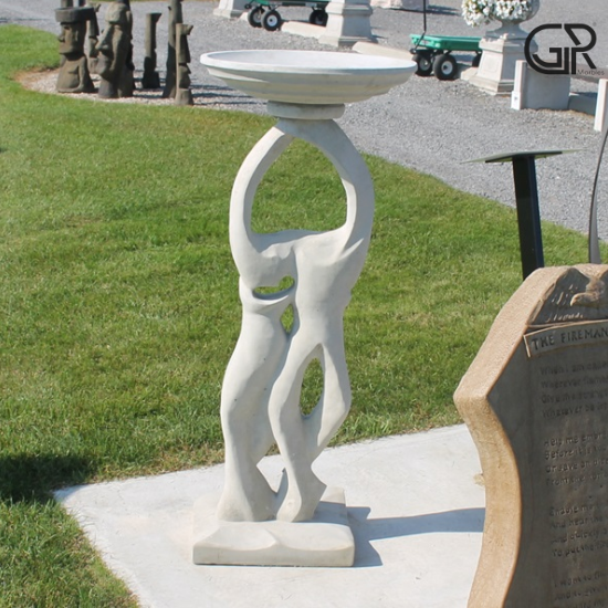 Modern Art Marble Birdbath