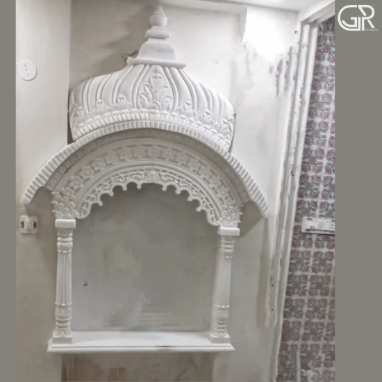 Outdoor Marble Jharokha For Courtyard Design