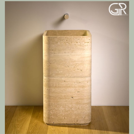 Square Sandstone Washbasin