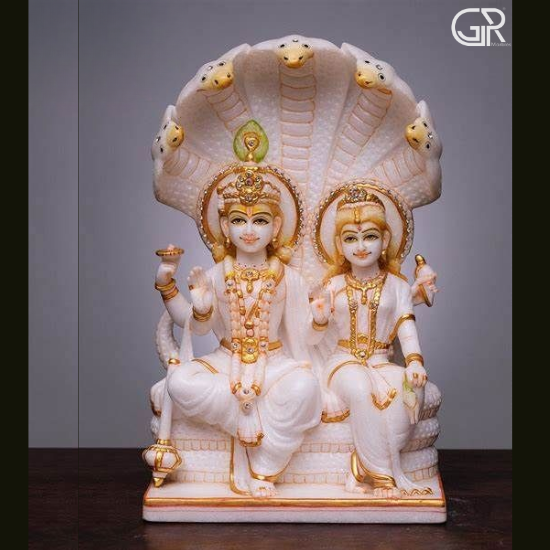 Marble Laxmi Narayan Statue