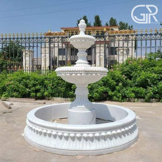 Makrana White Marble Fountain