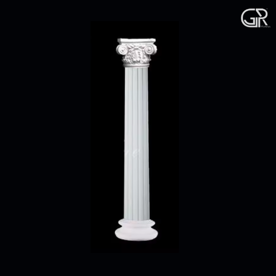 White Marble Pillar For Pooja Room