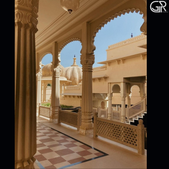 Sandstone Pillar For Temple And Pooja Room