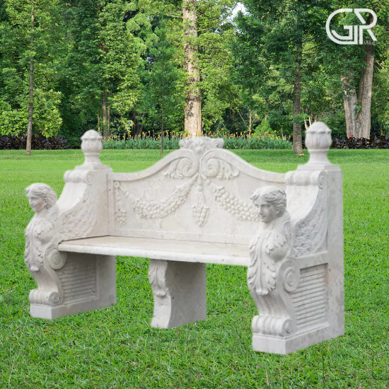 Marble Bench For Garden Decor