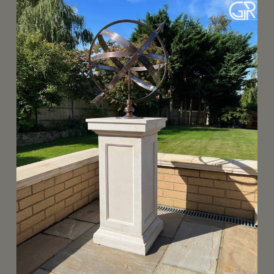 Beige Sandstone Pedestal For Minimalist Decor