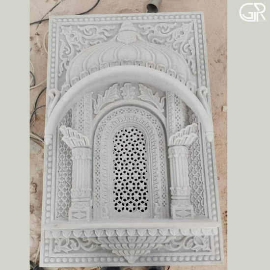 White Marble Decorative Wall Jharokha