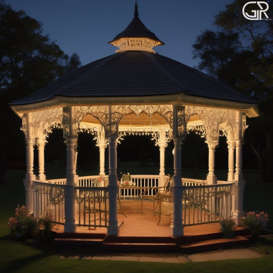 Marble Gazebo For Resort Landscaping