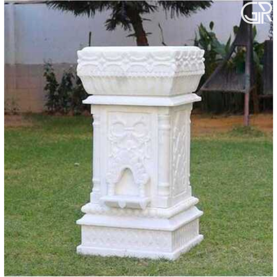 White Marble Tulsi Stand