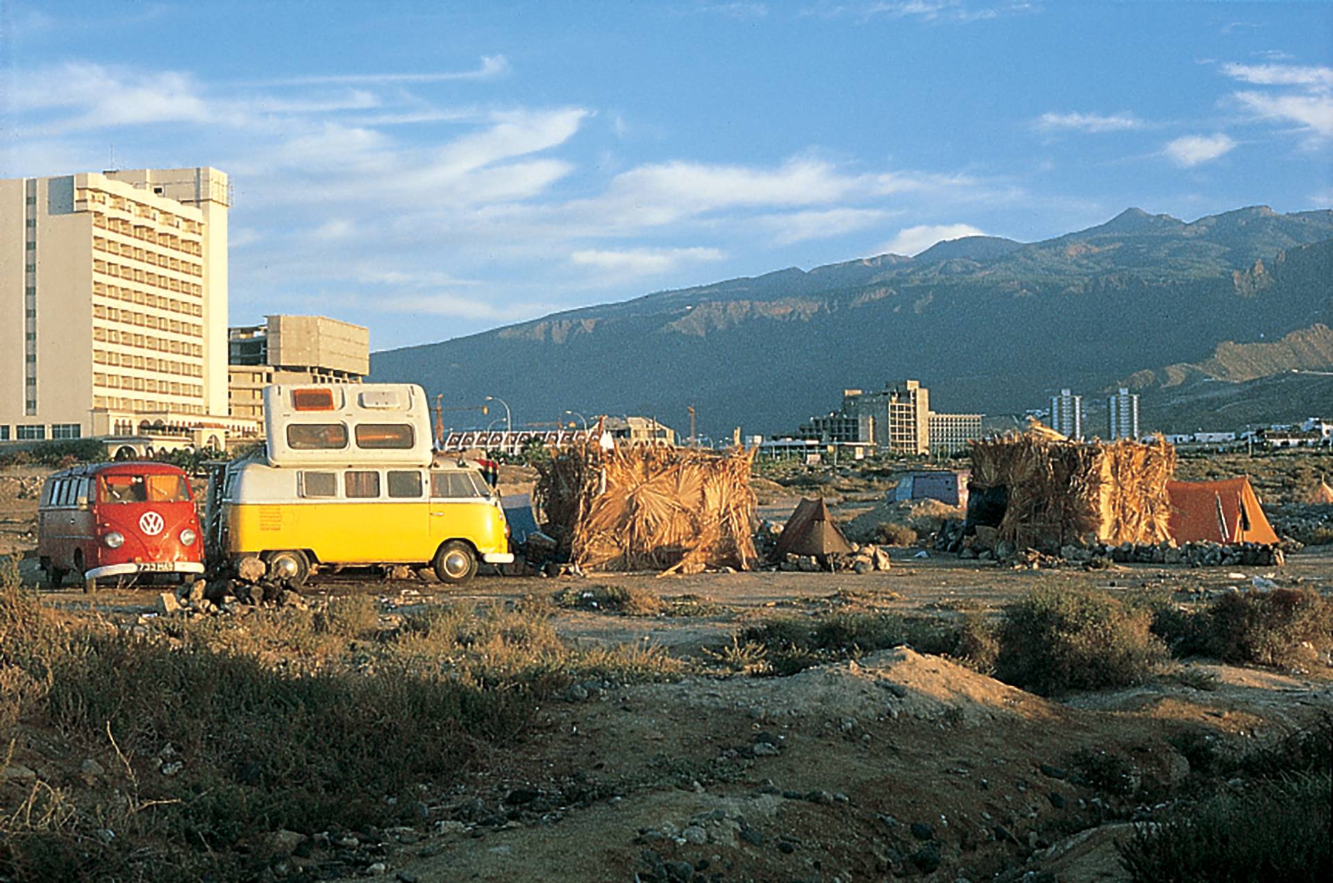 Wild Camp Tenerife 1980 by Peter Cade