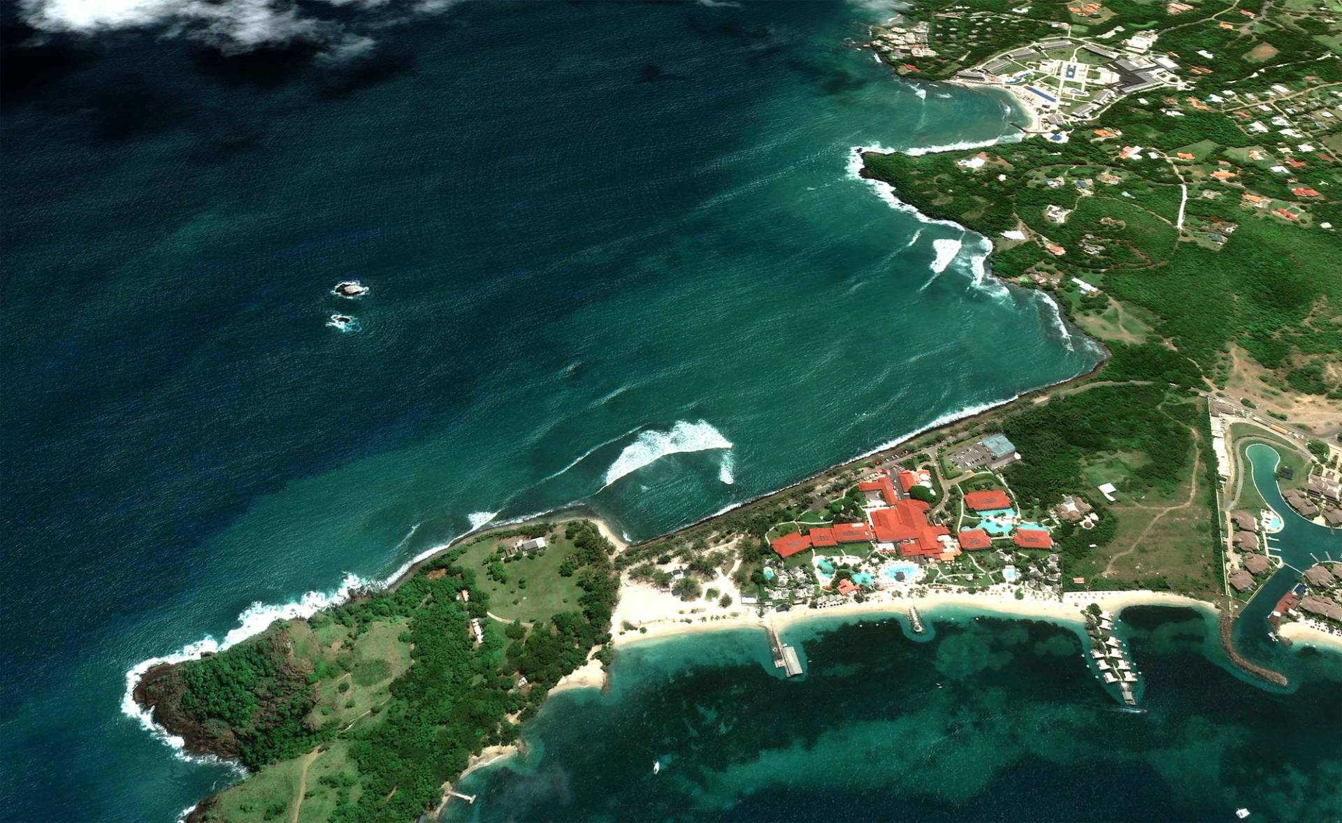 St Lucia by Google Earth