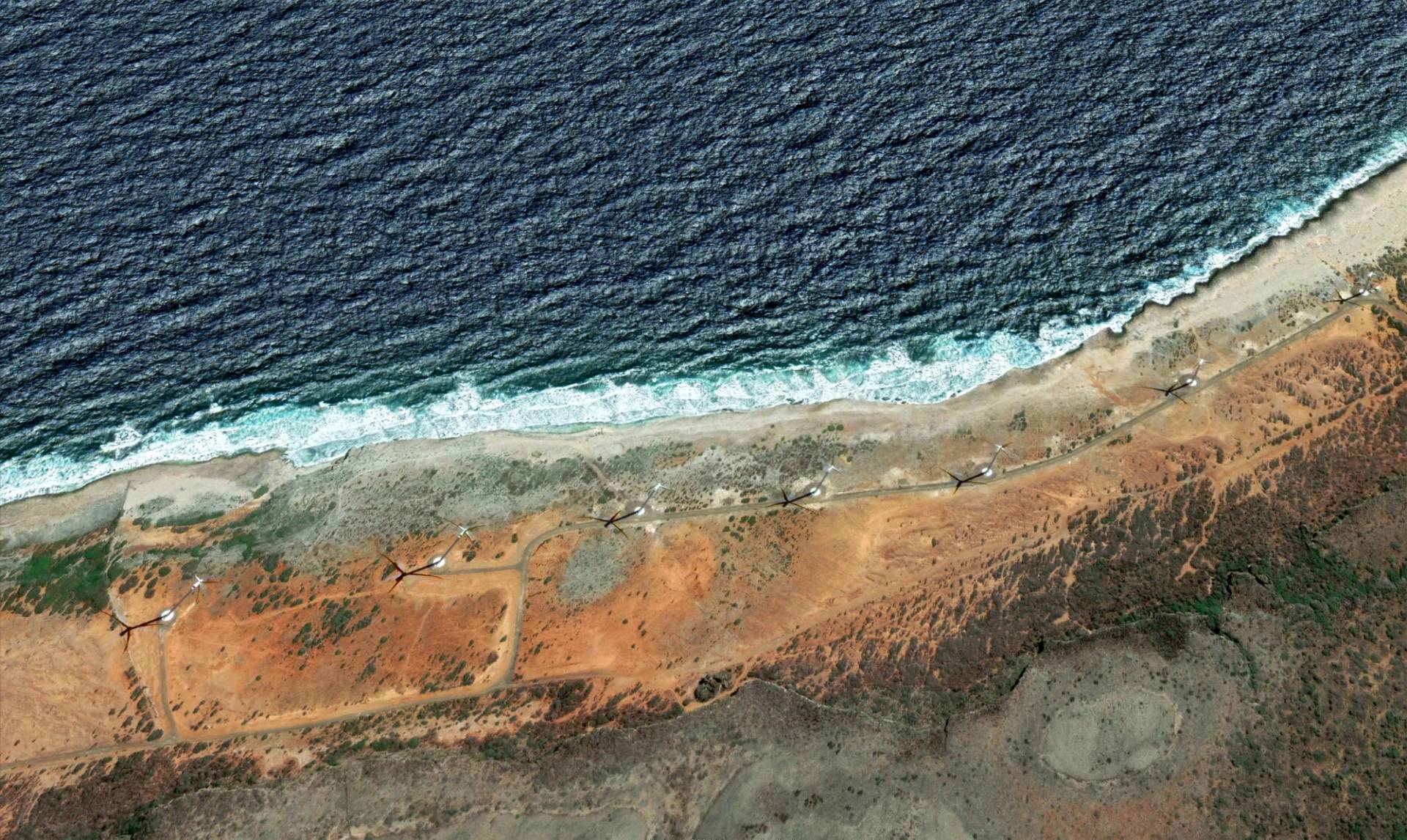 Boca Pistol, Curaçao by Google Earth