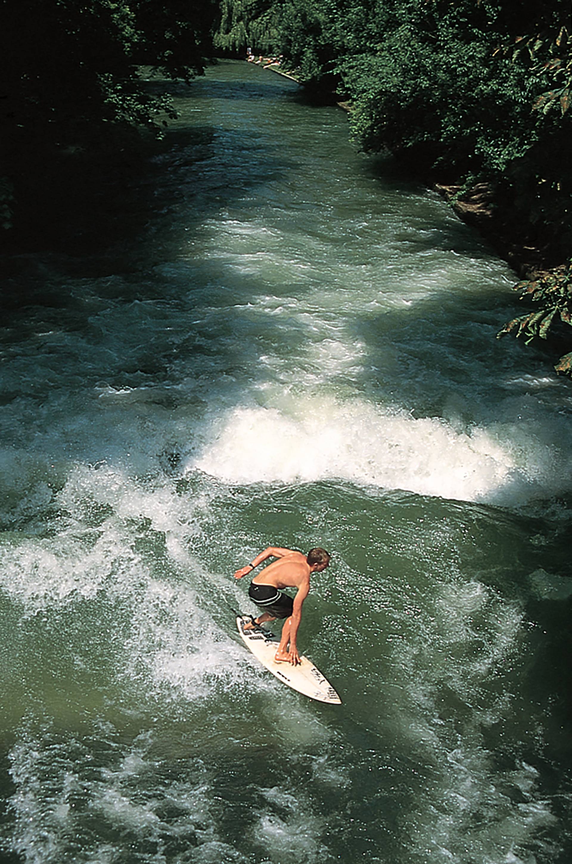 Eisbach River Wave Munich by Stefan Dittrich