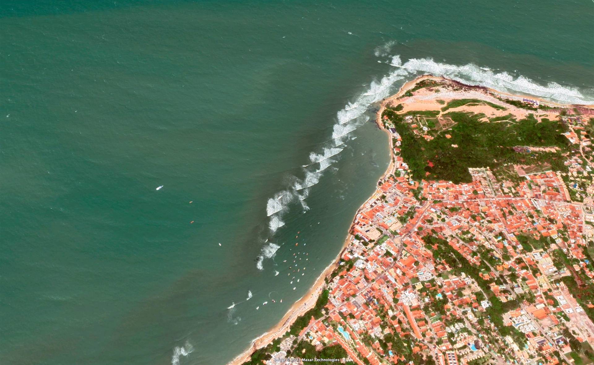 Praia da Pipa by Google Earth