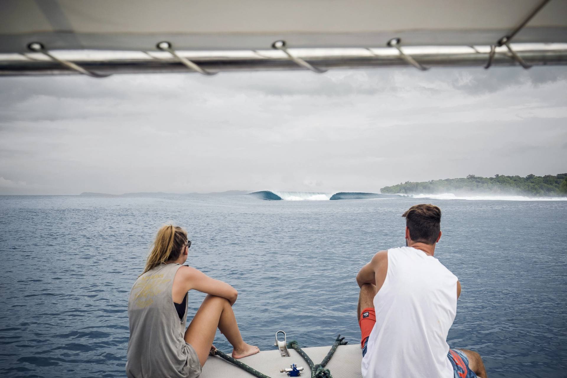 Access to the surf is often made physically difficult or legally impossible, however boats open up many more possibilities. Banyak Islands, Indonesia by Federico Vanno