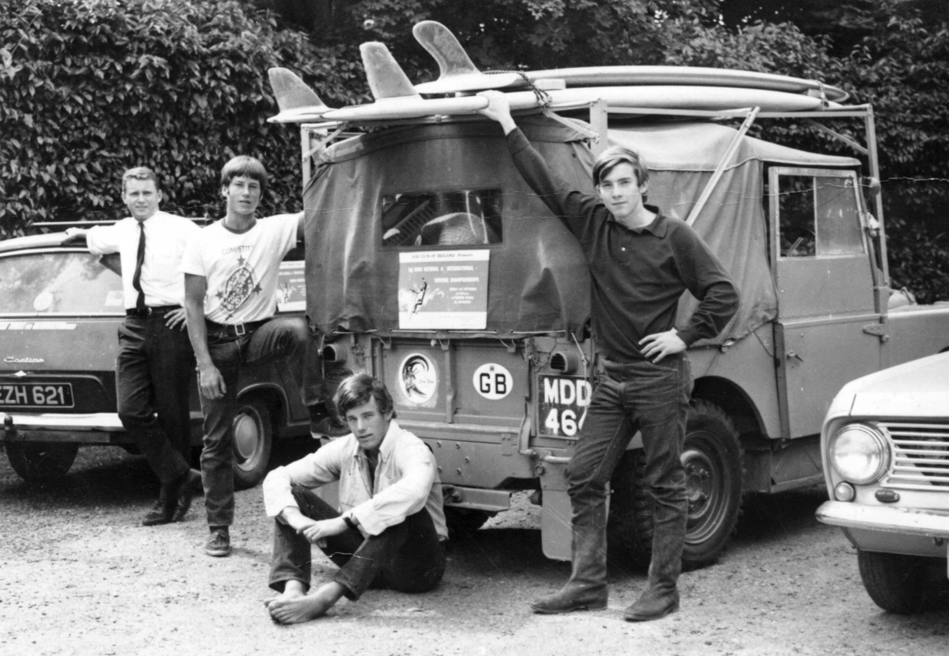 Kevin Cavey, Tigger Newling, NIck Kavanagh and James Trout at the 1969 Irish Champs by ISA