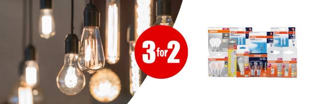 3 for 2 lyspærer