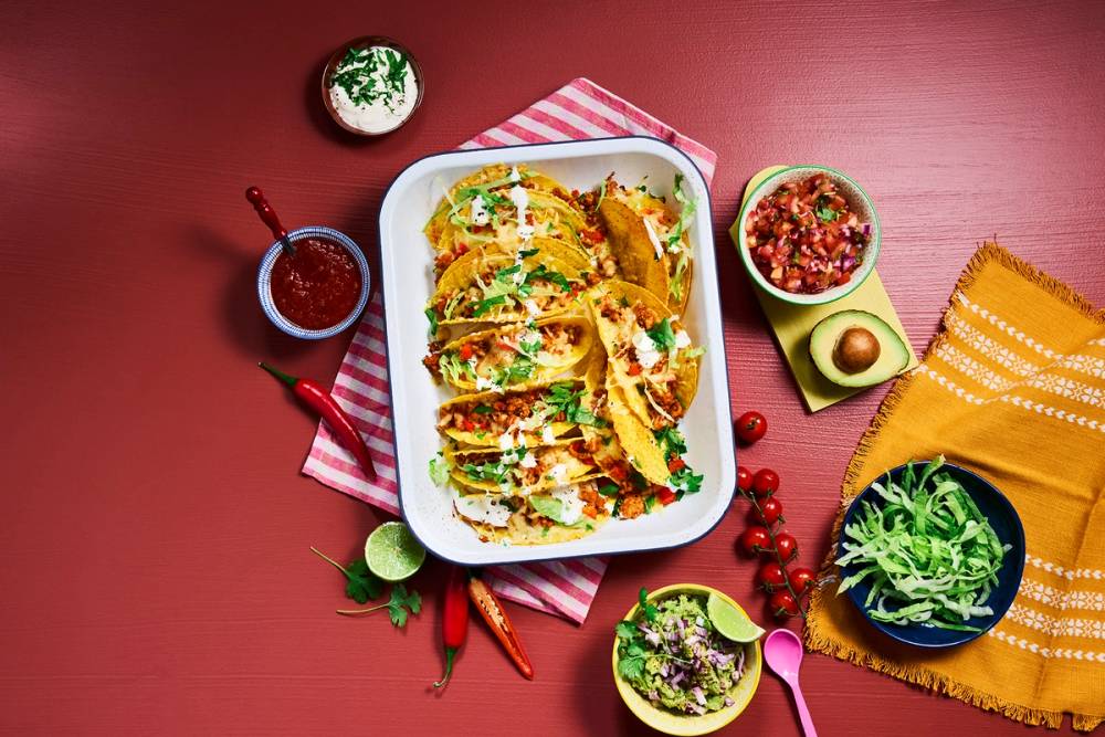 Ostegratinerte tacoskjell