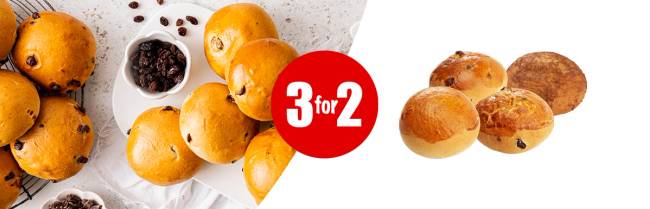 Kampanje 3 for 2 på boller