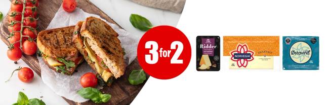 Kampanje 3 for 2 på Tines smaksrike oster
