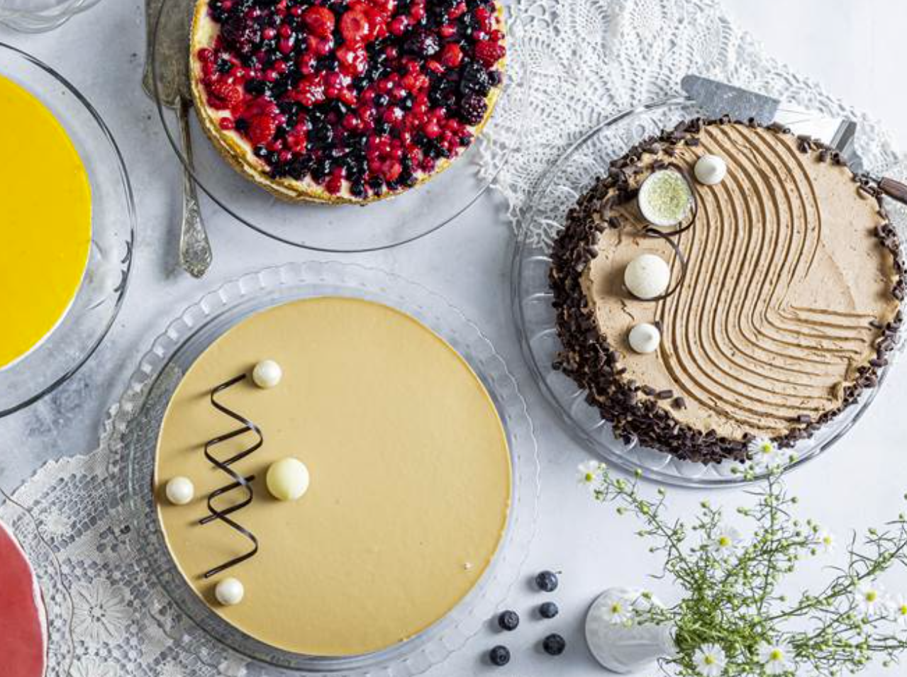 Bilde av kaker man kan bestille på kakebestilling.no