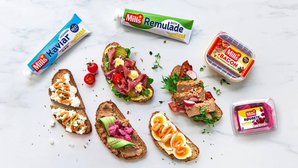 Smørbrød med Mills pålegg