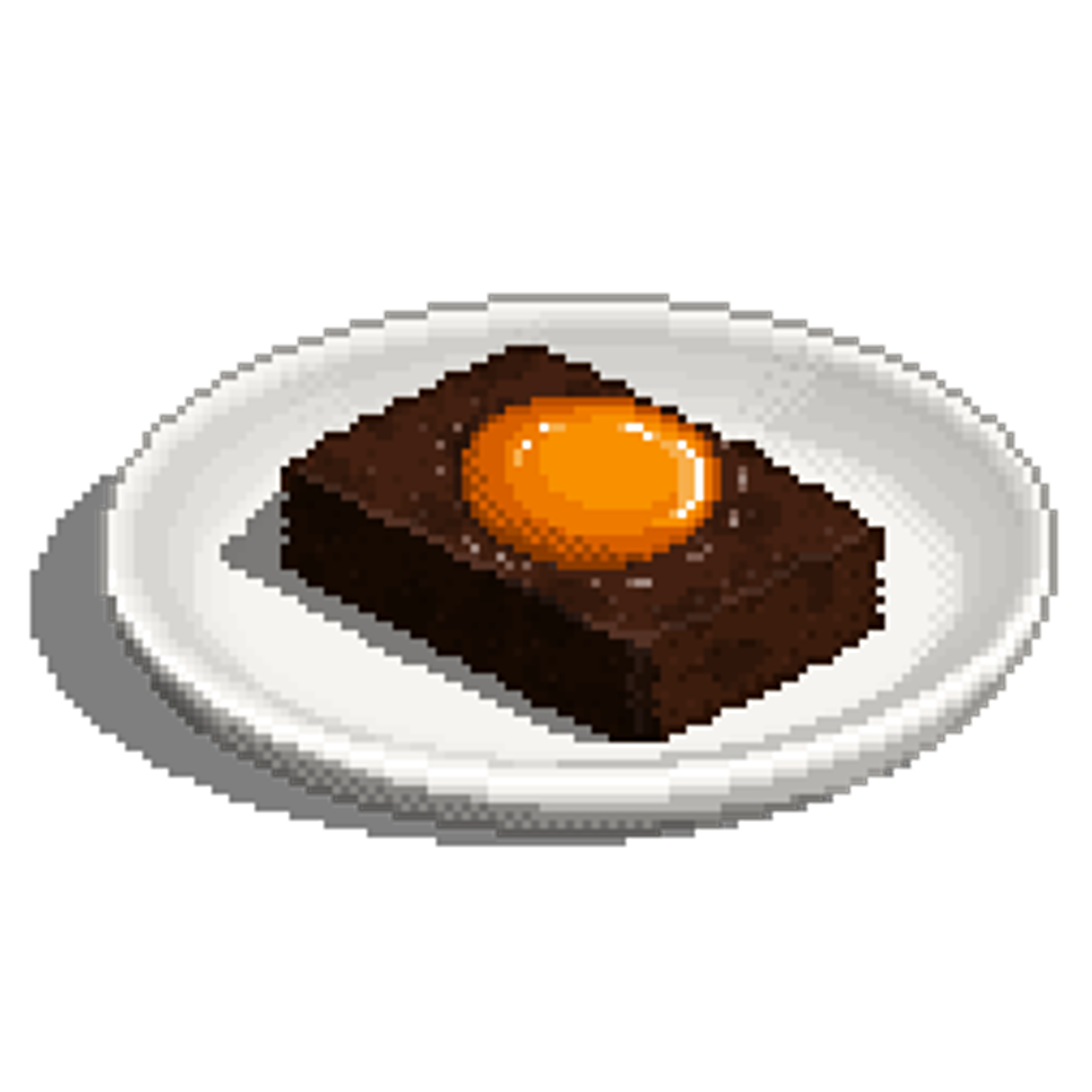 Pig Blood Cake with Soy Cured Egg