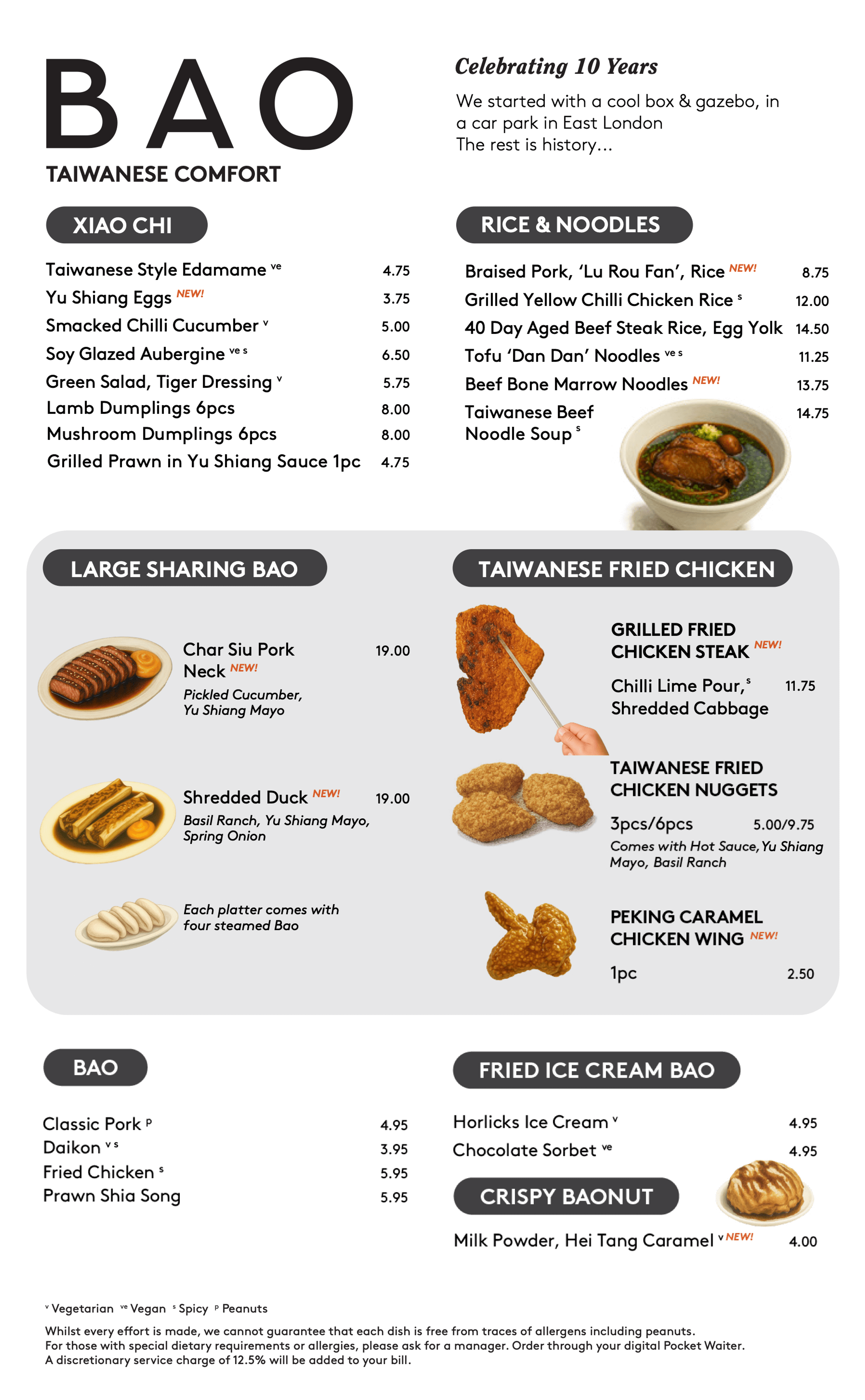 BAO City A La Carte Food Menu
