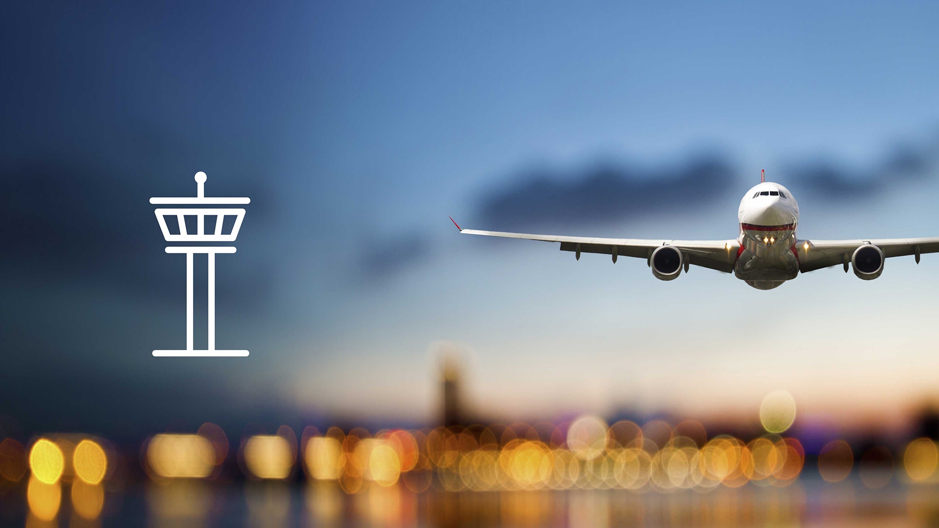 Bilde av fly og air-ikon
