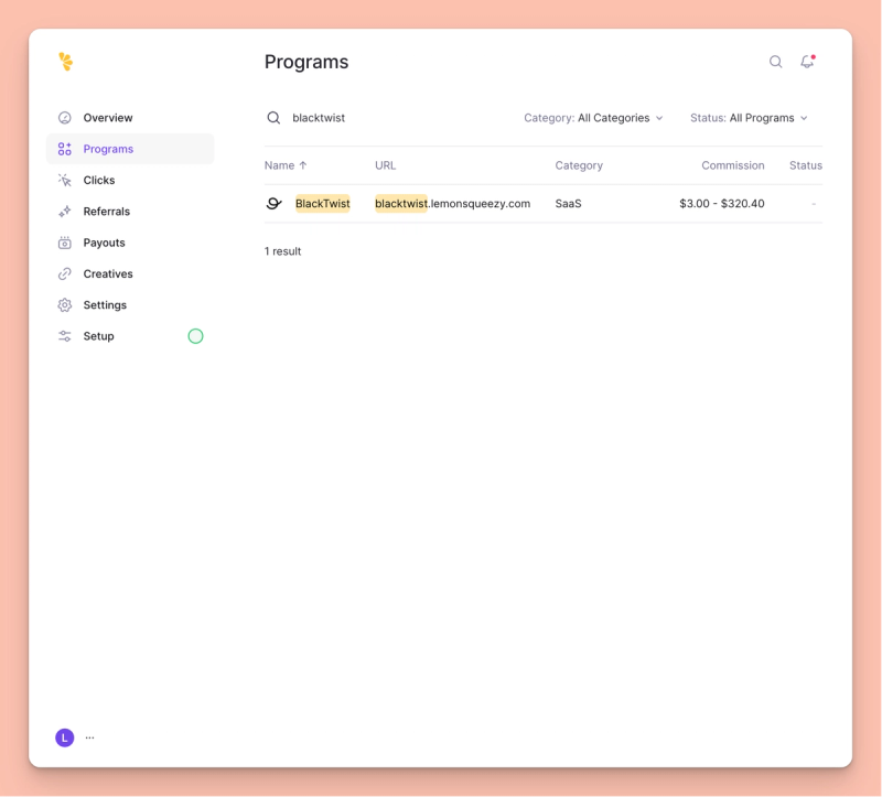 Lemon Squeezy Affiliate Hub