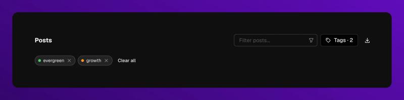Filter posts by tags