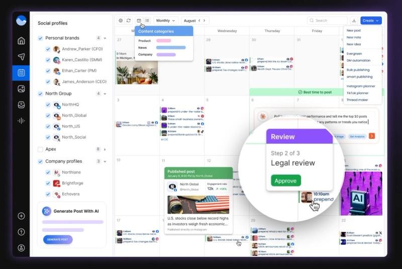 Vista Social scheduling and listening dashboard for managing Threads accounts