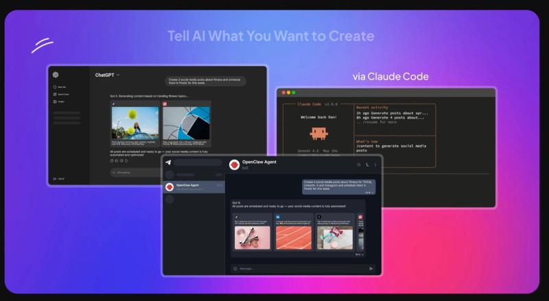 Postiz open-source dashboard showing AI-assisted Threads scheduling