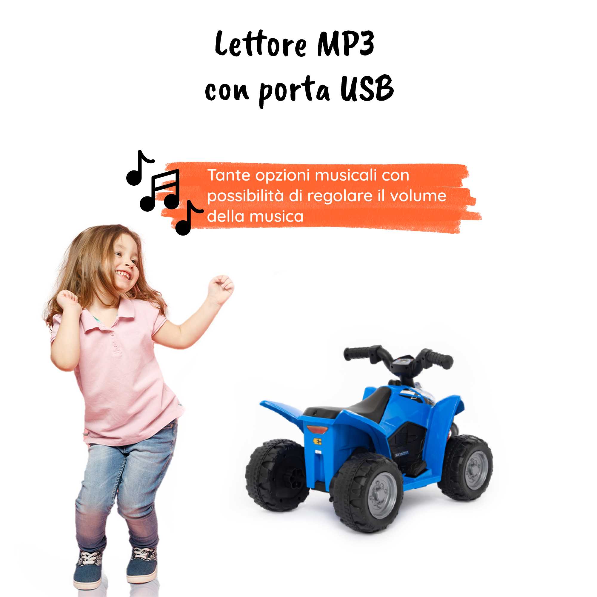 Mini Quad elettrico per bambini MP3