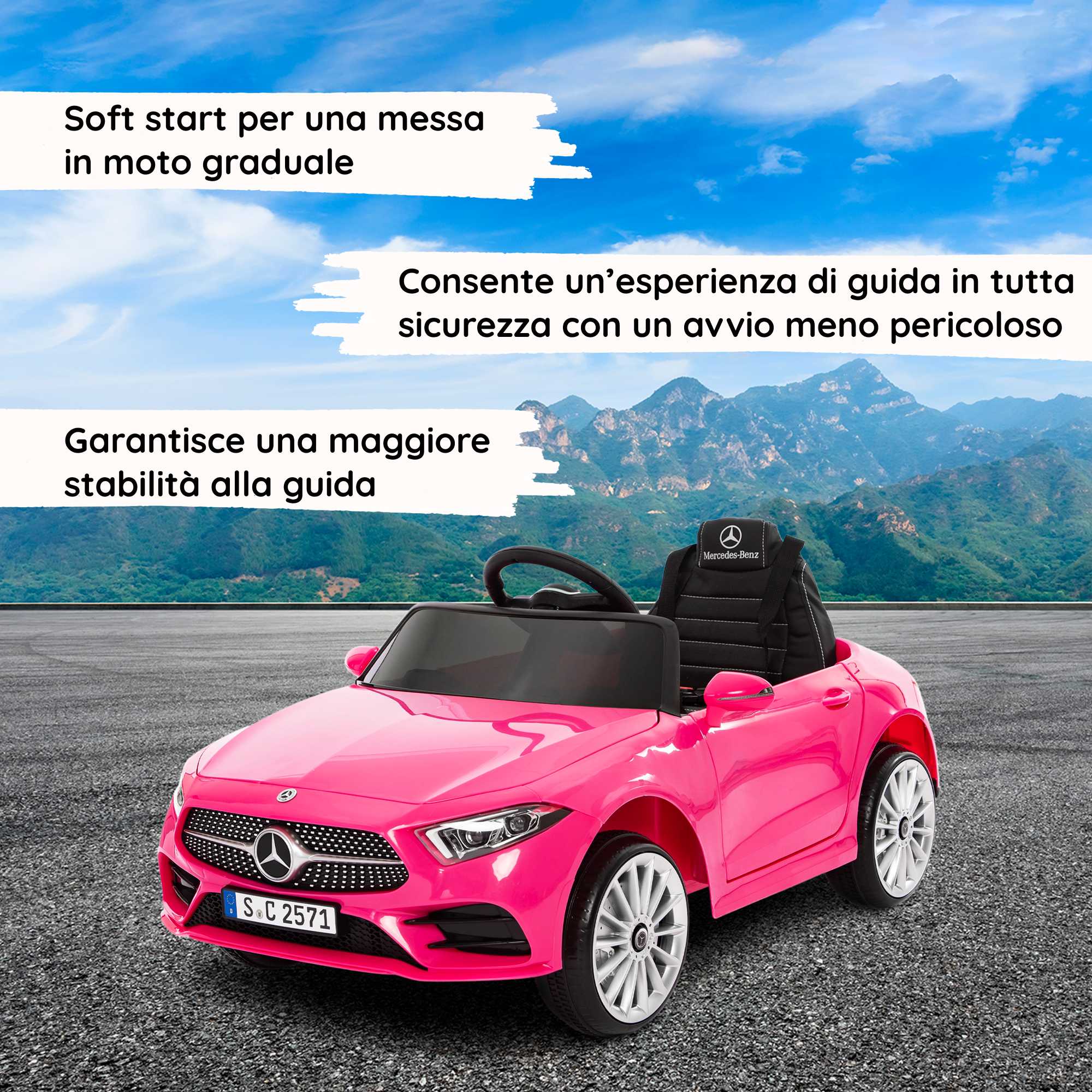 Mercedes CLS rosa soft start 