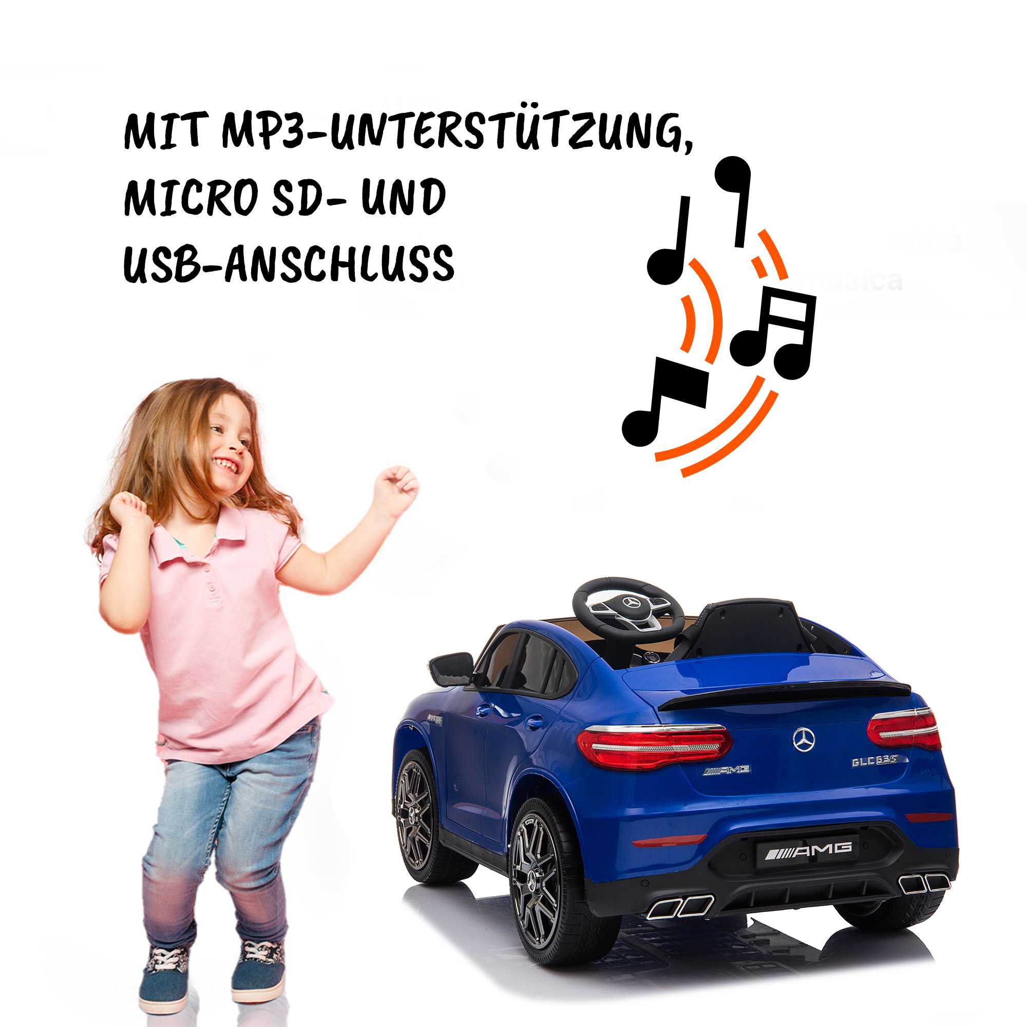 Mercedes GLC AMG Elektro-Coupé für Kinder MP3