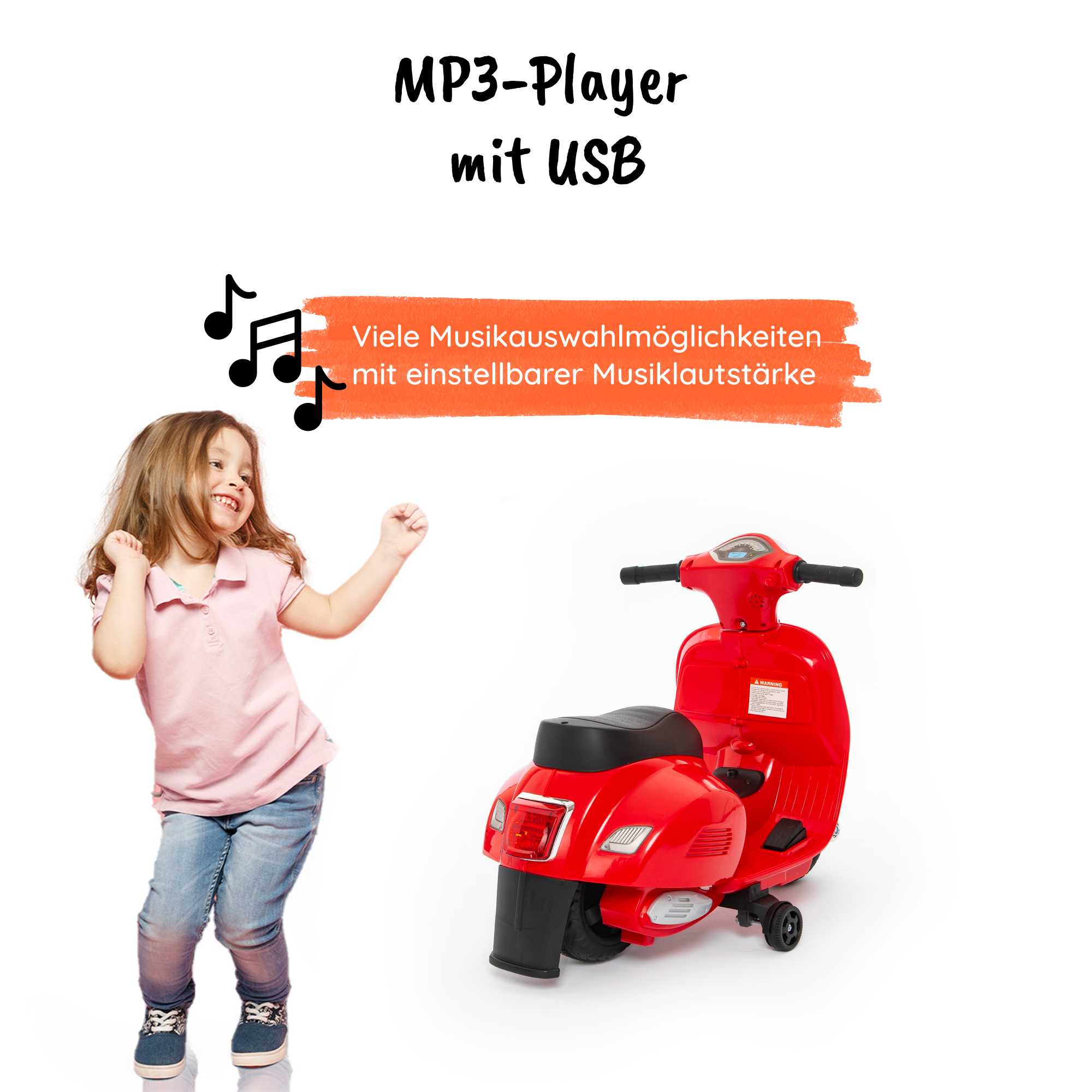 Mini Vespa rot MP3