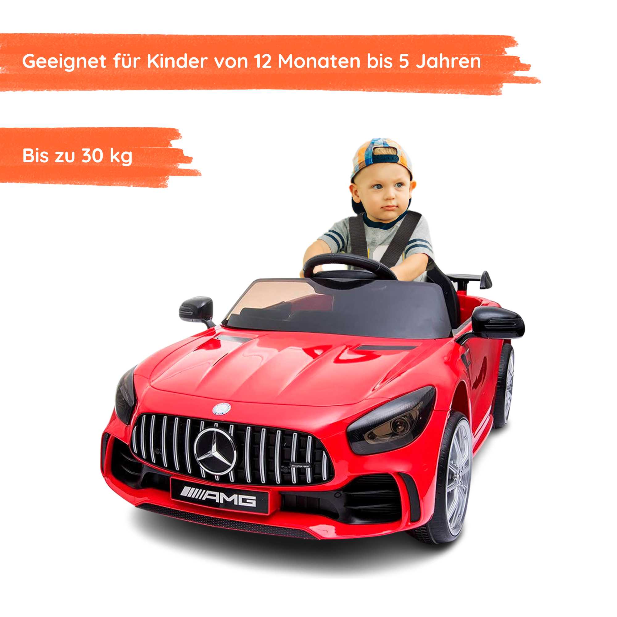 Mercedes GTR AMG rot mit Kind