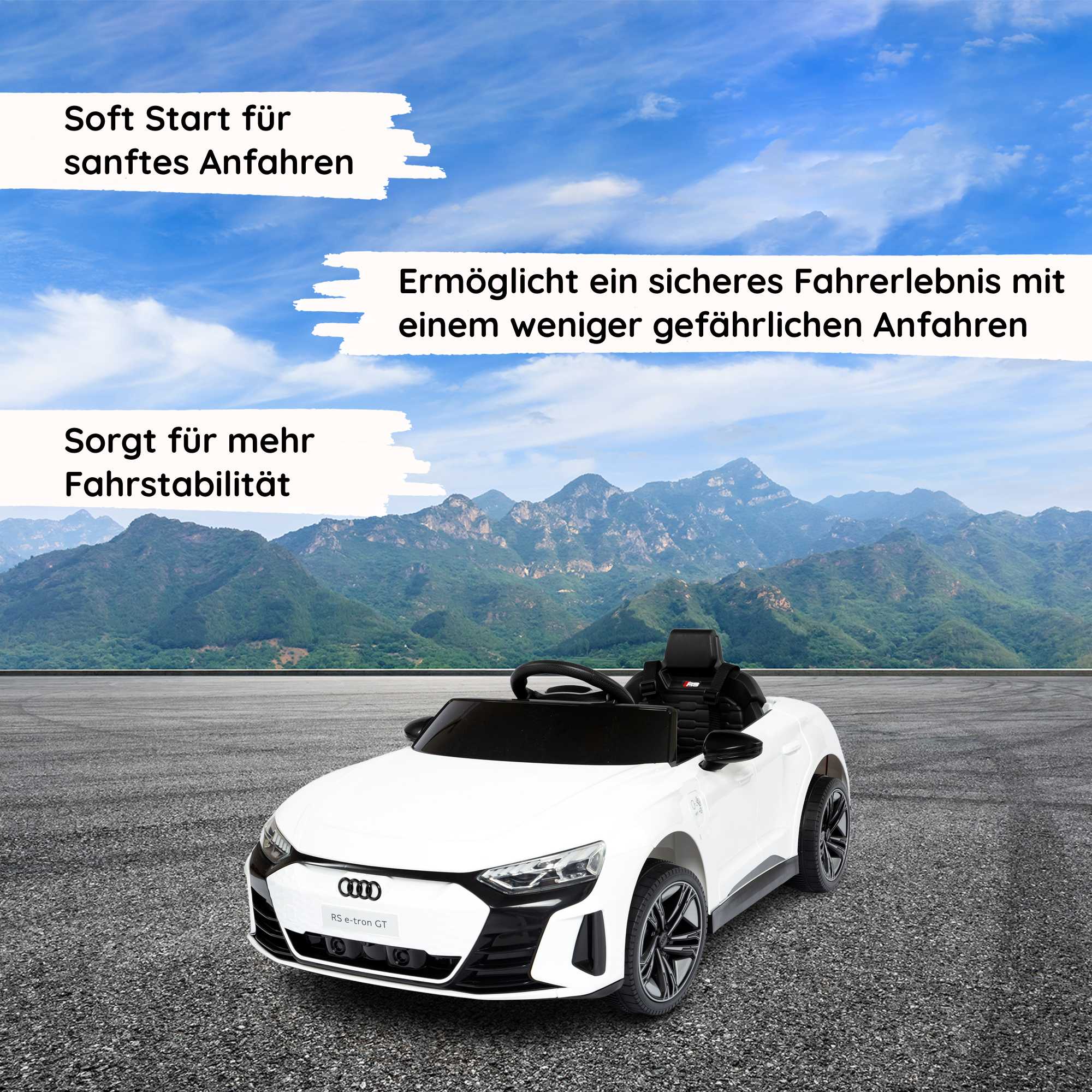 Audi RS eTron Weiß - veiligheid