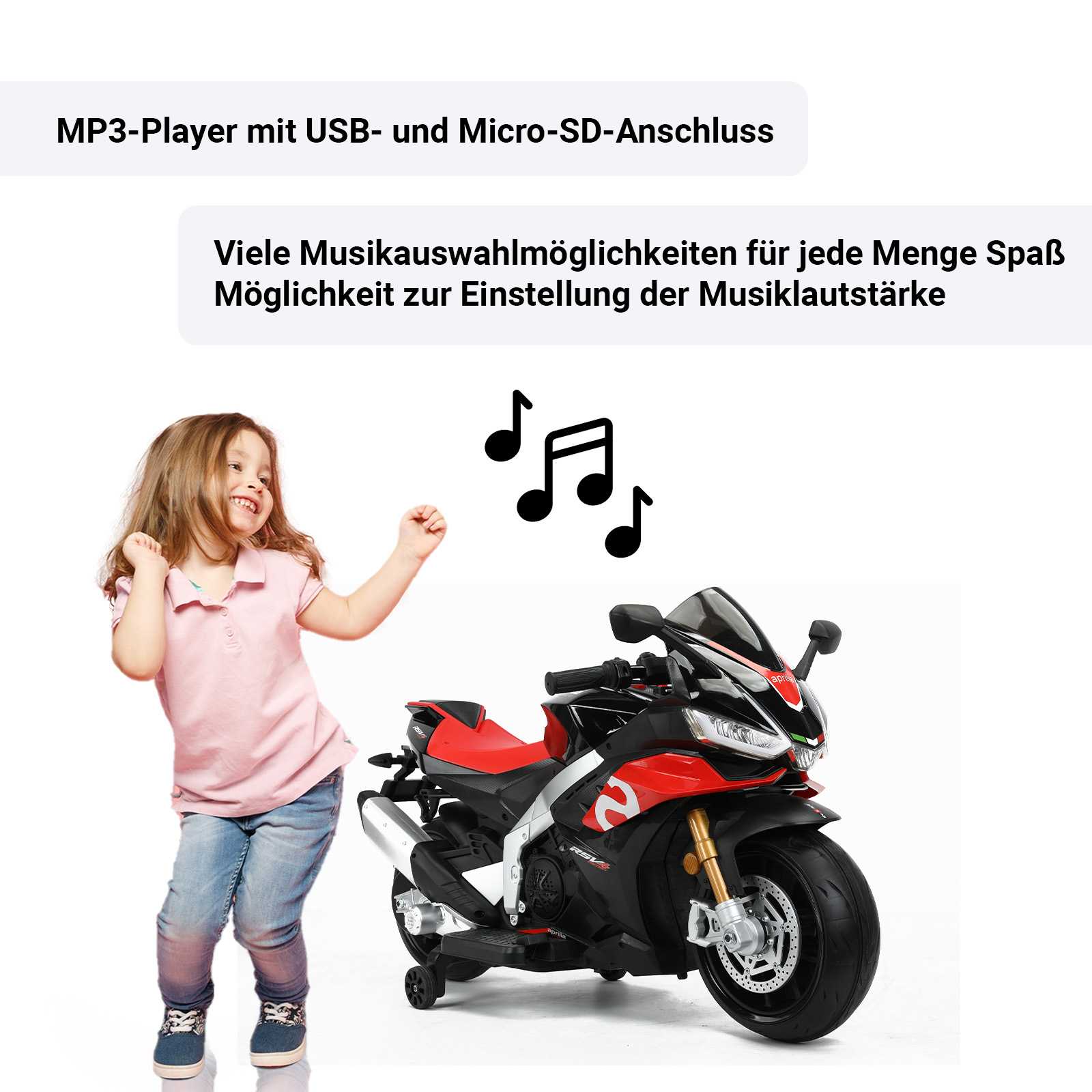 Aprilia RSV4 MP3-Player USB-Anschlüsse und Musikoptionen 
