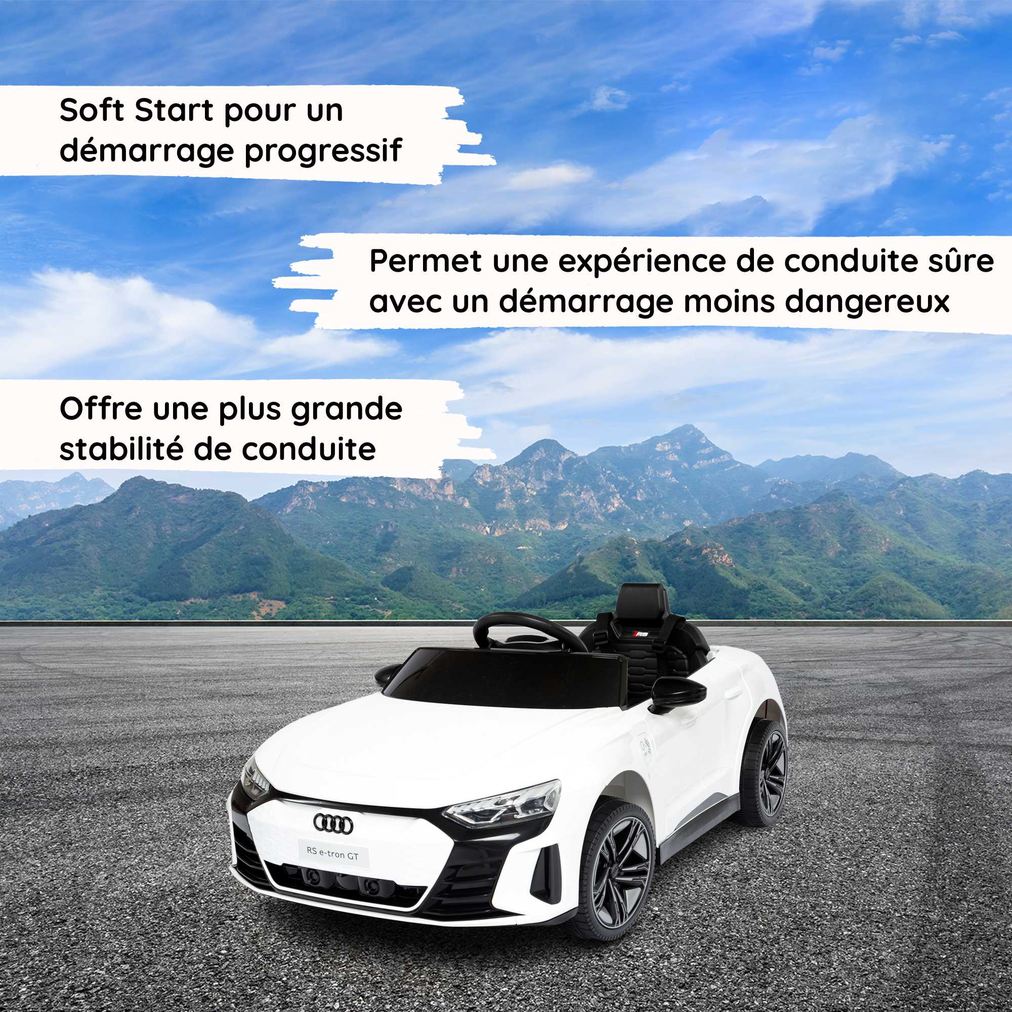 Audi RS eTron Blanc - securitè