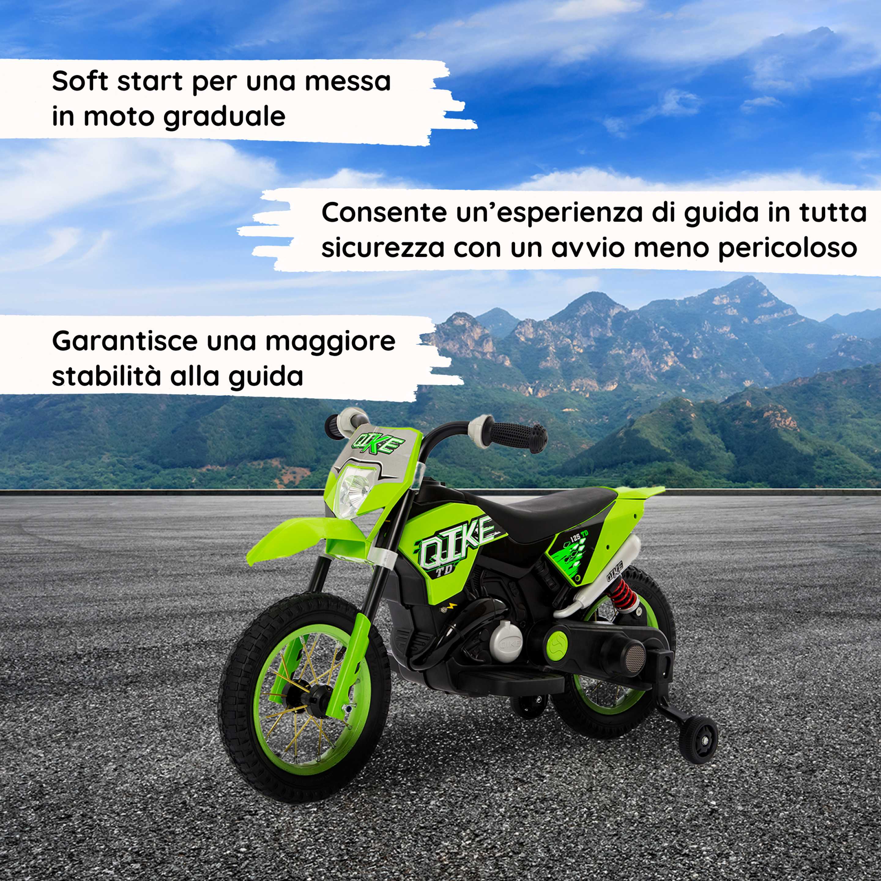 Moto Cross verde soft start