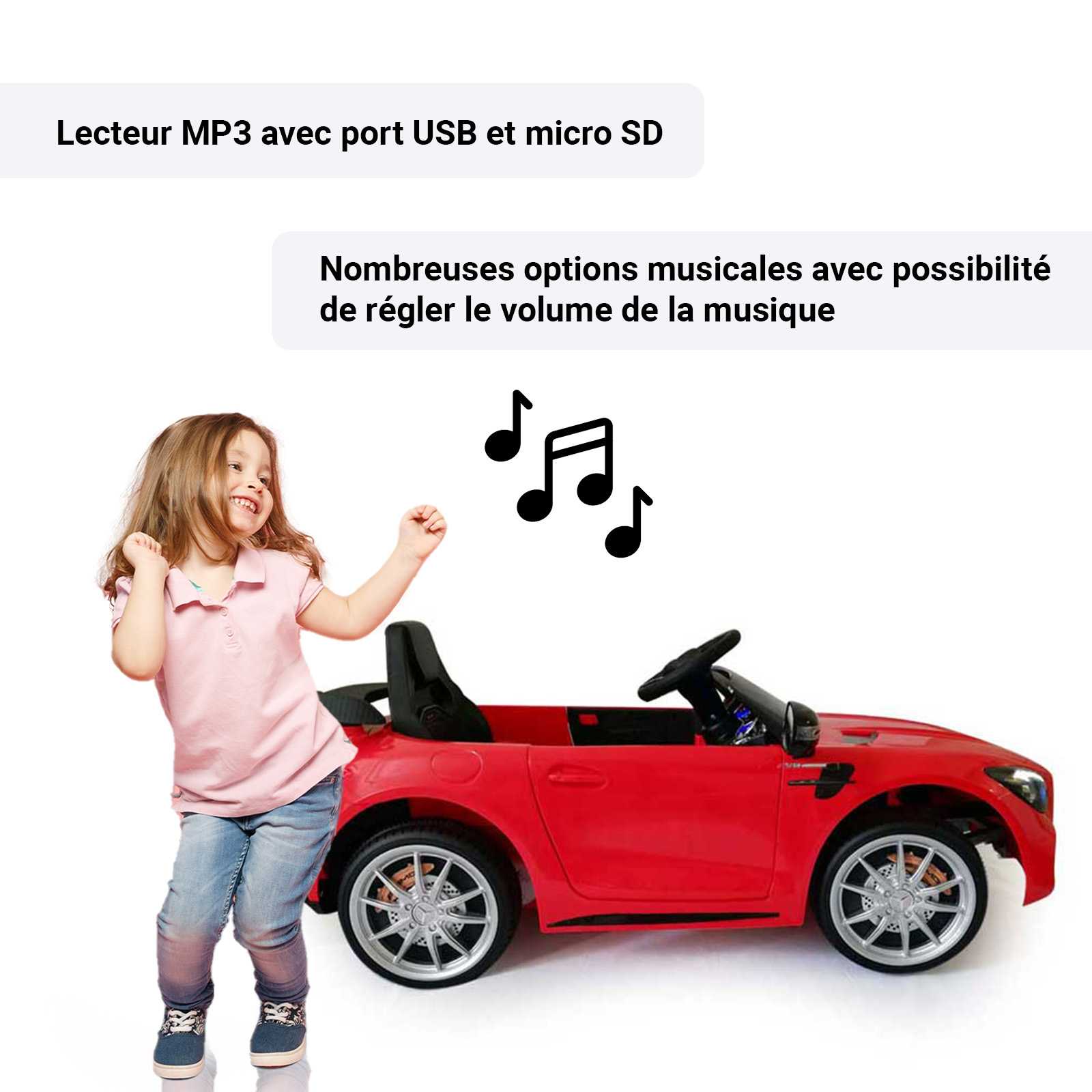 Lecteur MP3 avec port USB et Micro SD