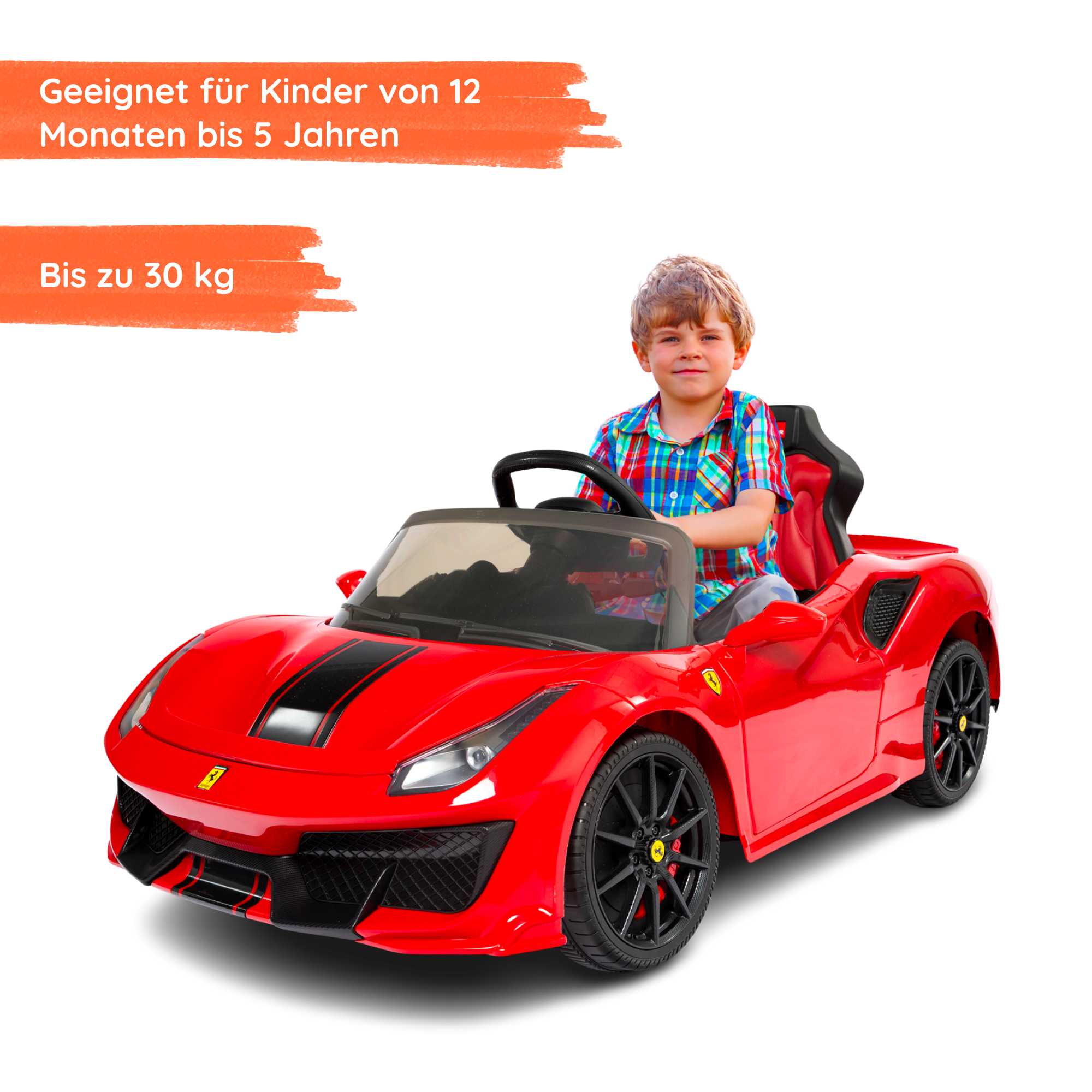 Ferrari 488 für Kinder mit Kind