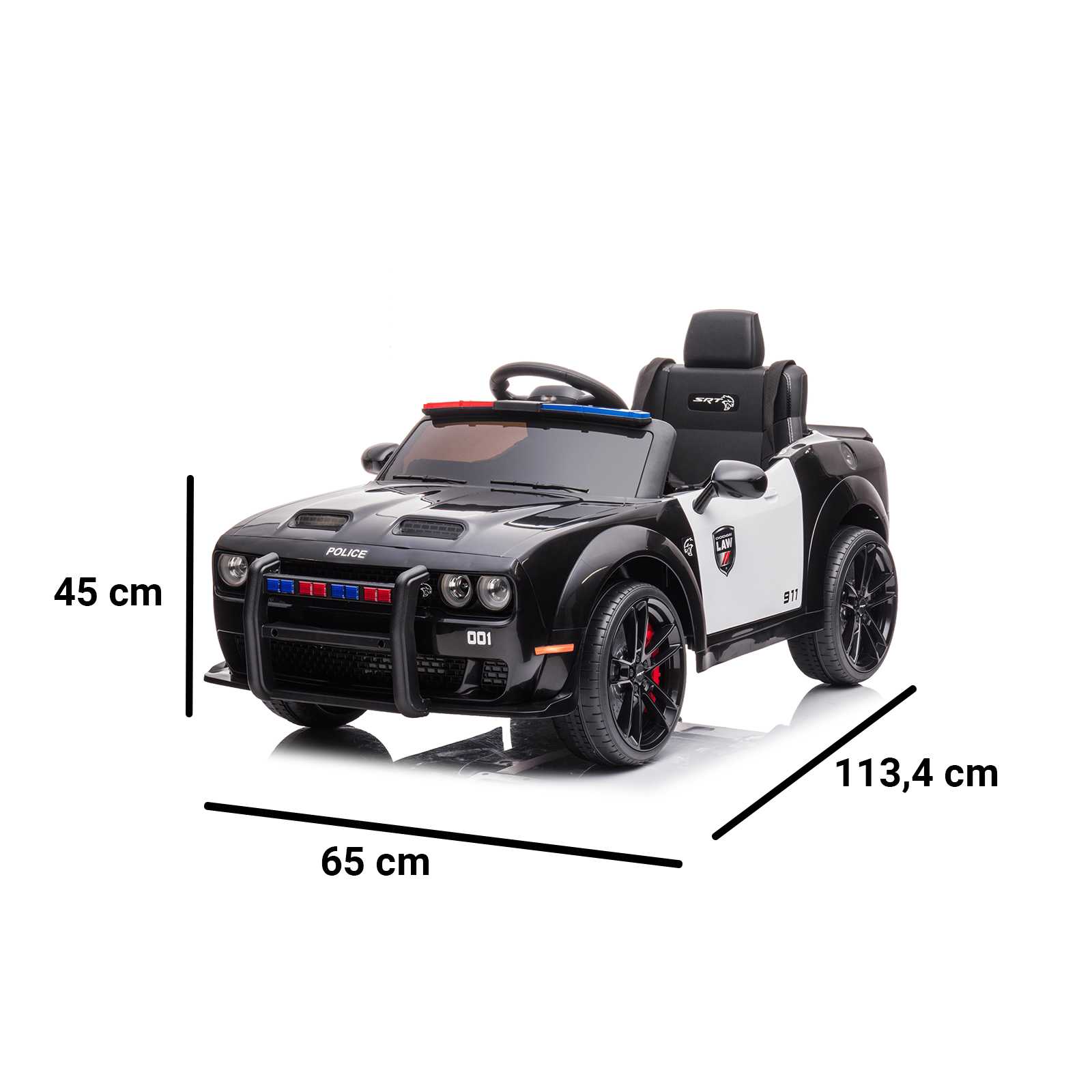Dodge police giocattolo dimensioni