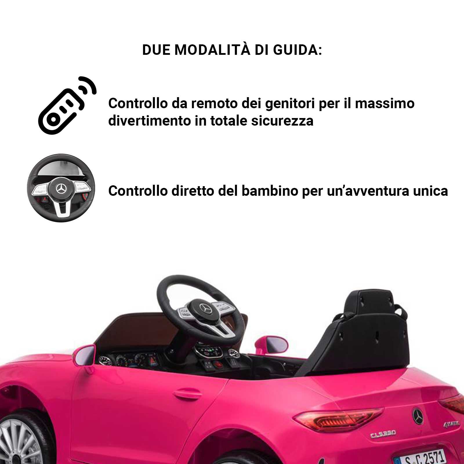 Mercedes CLS rosa detalhes